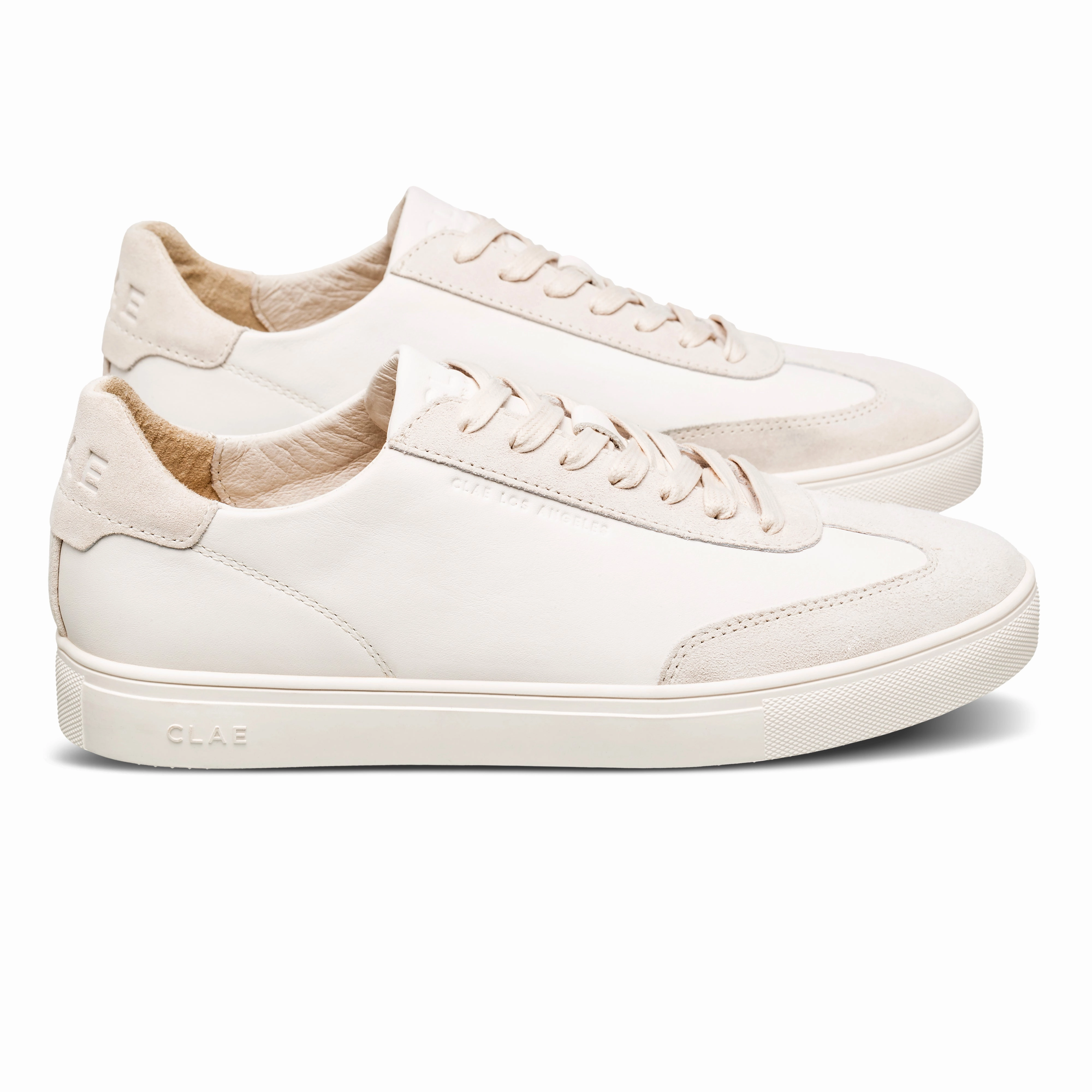 Fashion-Forward Triple Offwhite Leather Sneakers