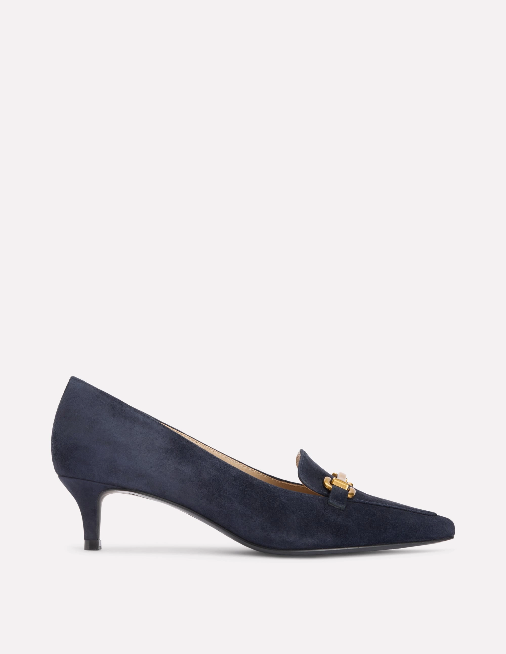 Iris Heel Snaffle Point Loafer-Navy Durable Sole Lightweight Feel