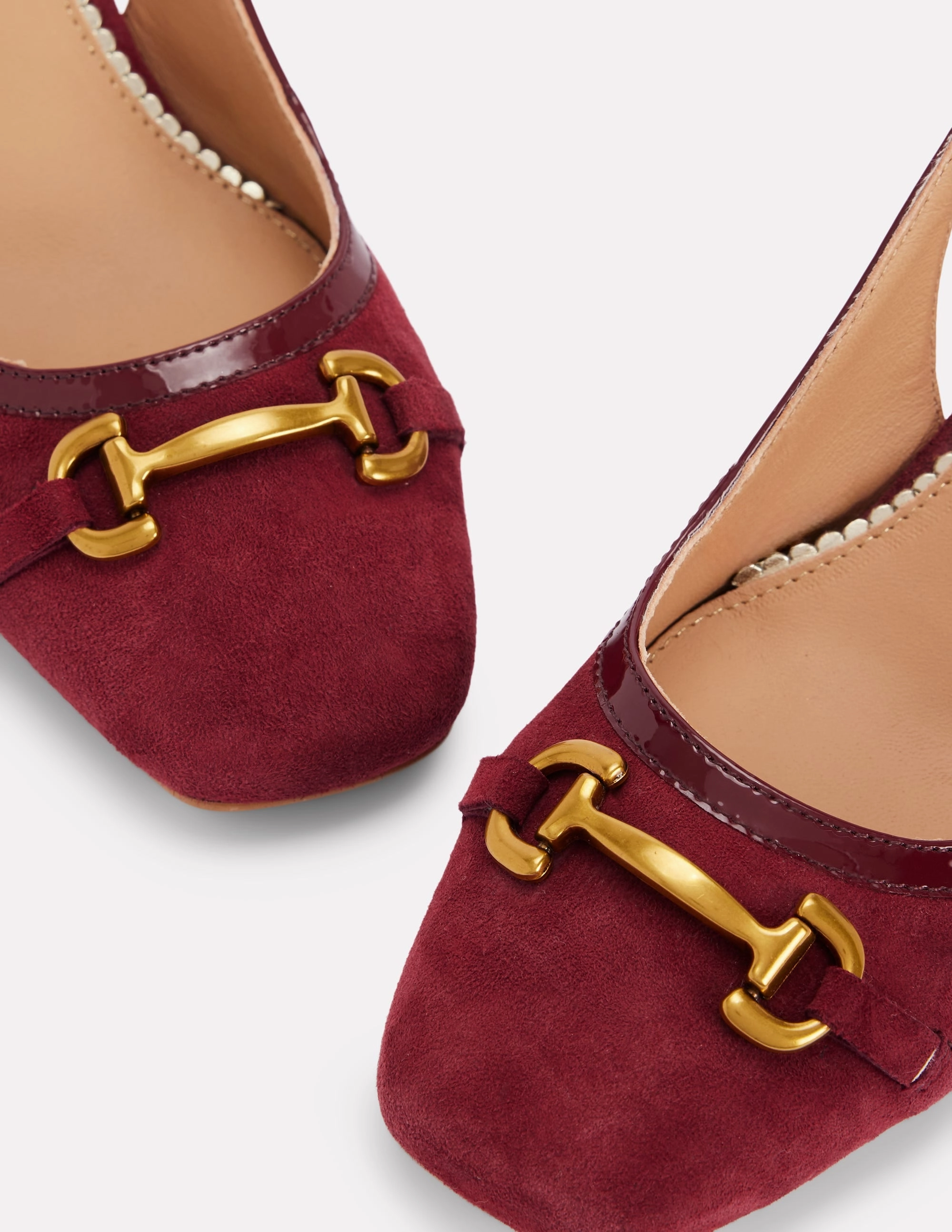 Iris Snaffle Slingback Heels-Oxblood Black Leather Stilettos Tassel Accent