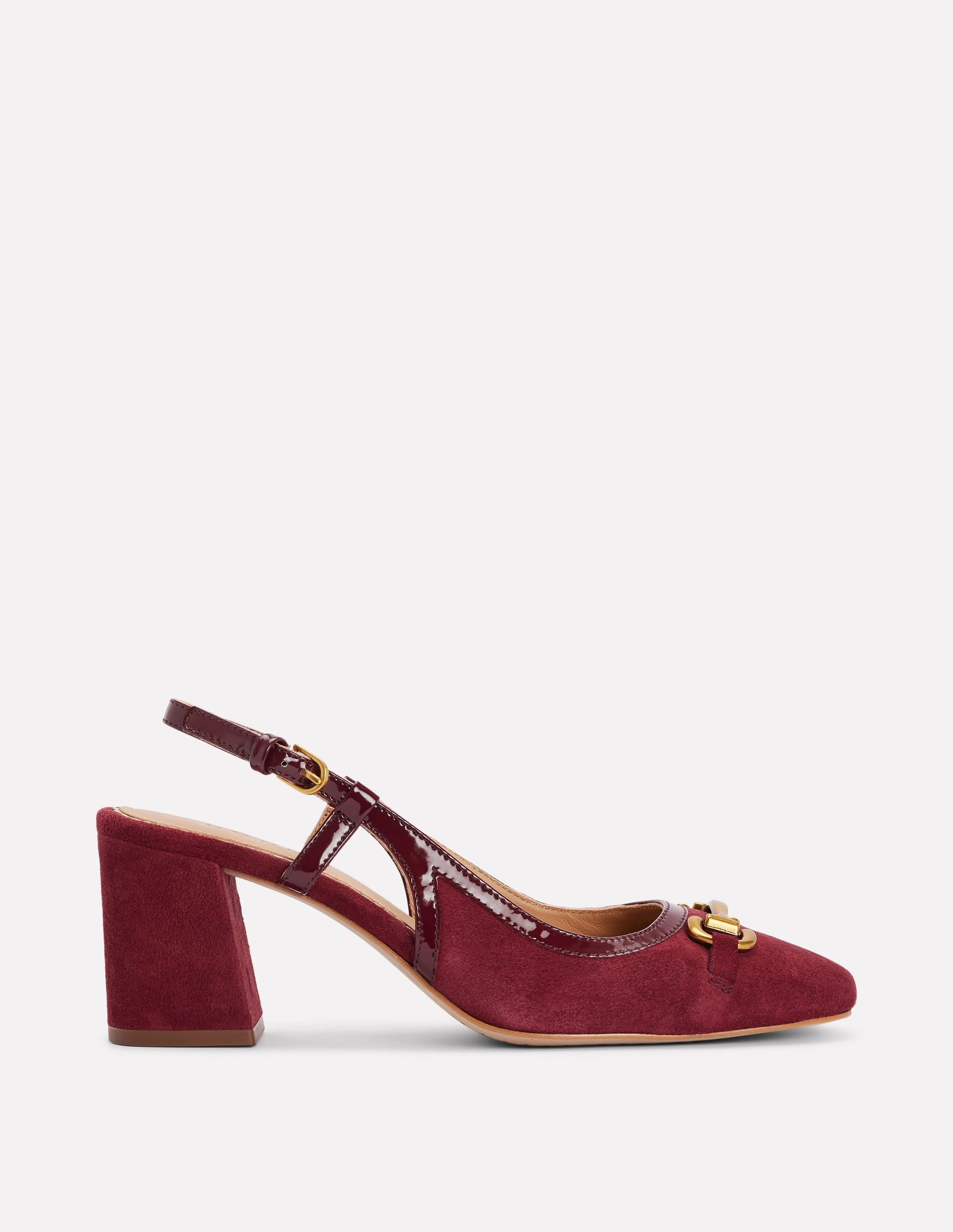 Iris Snaffle Slingback Heels-Oxblood Dressy Stilettos