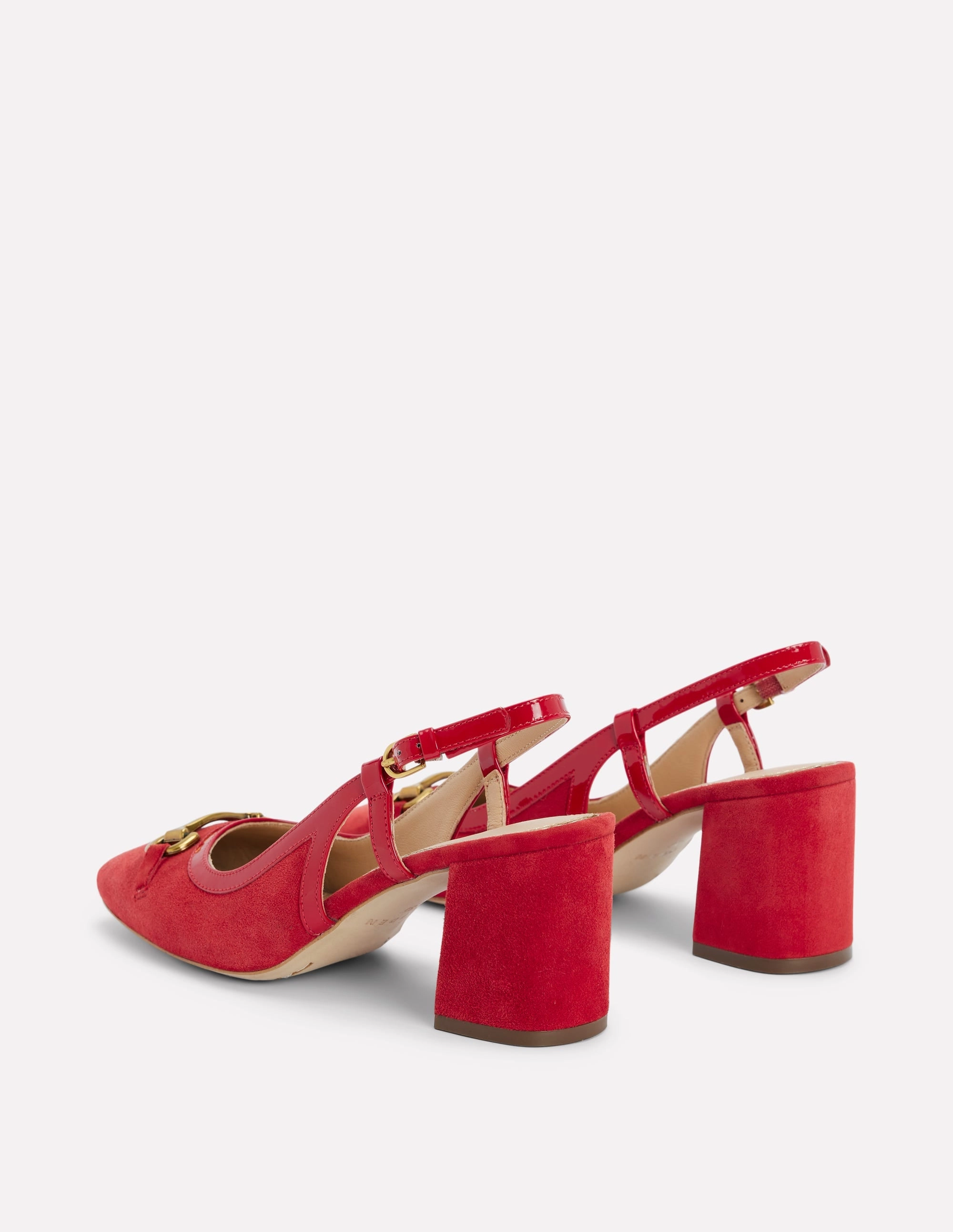 Iris Snaffle Slingback Heels-Post Box Red Night Out Heels light texture