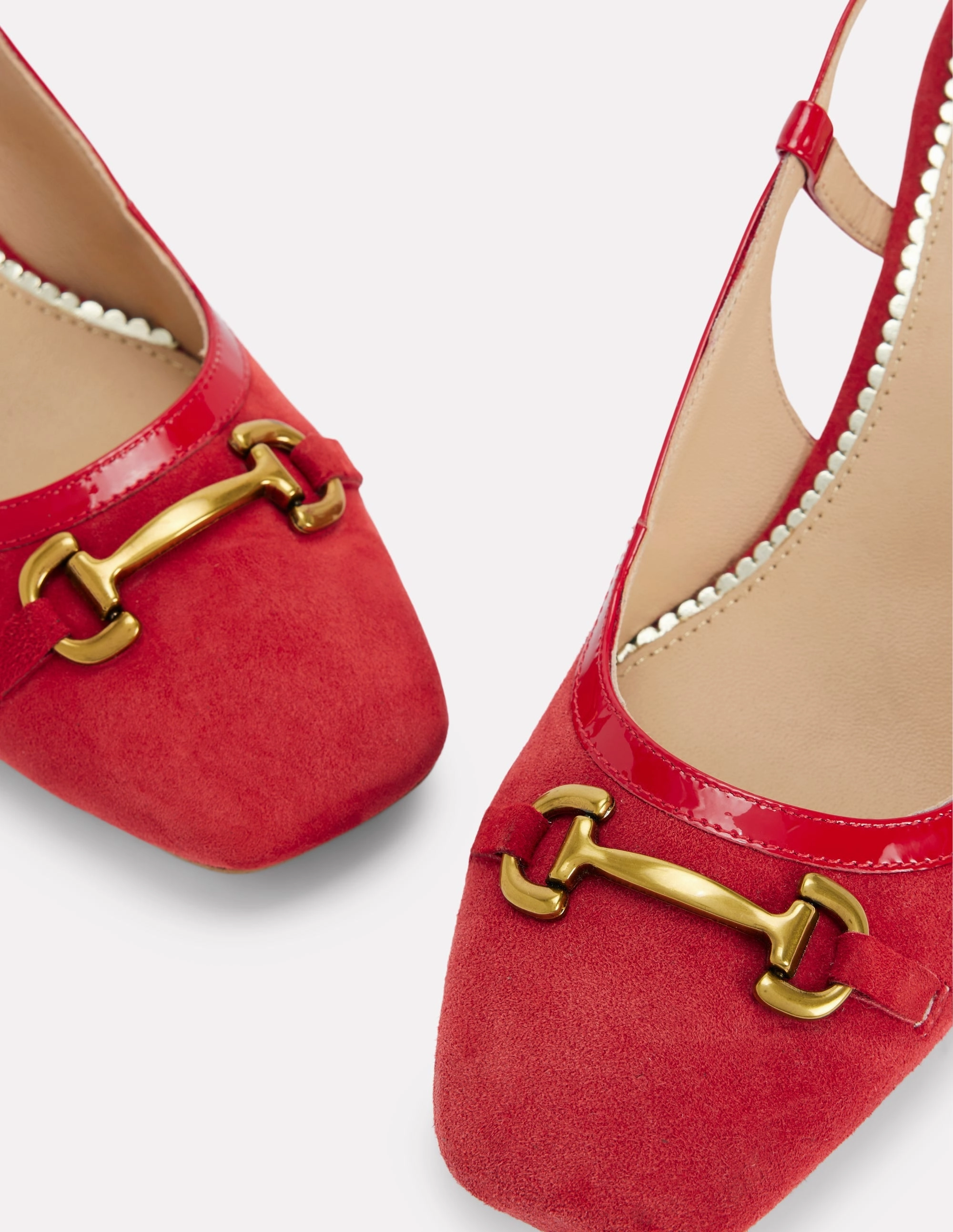 Iris Snaffle Slingback Heels-Post Box Red Glam Heels