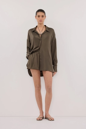 Bright Colors Daily Use ISLA OLIVE SILK SHORT