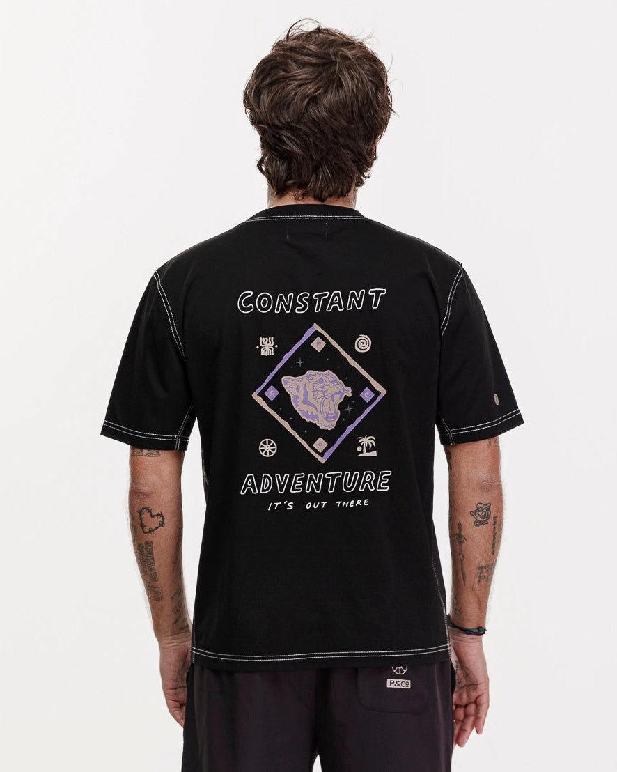 Essential Look It's Out There Trail T-Shirt?- Washed Black