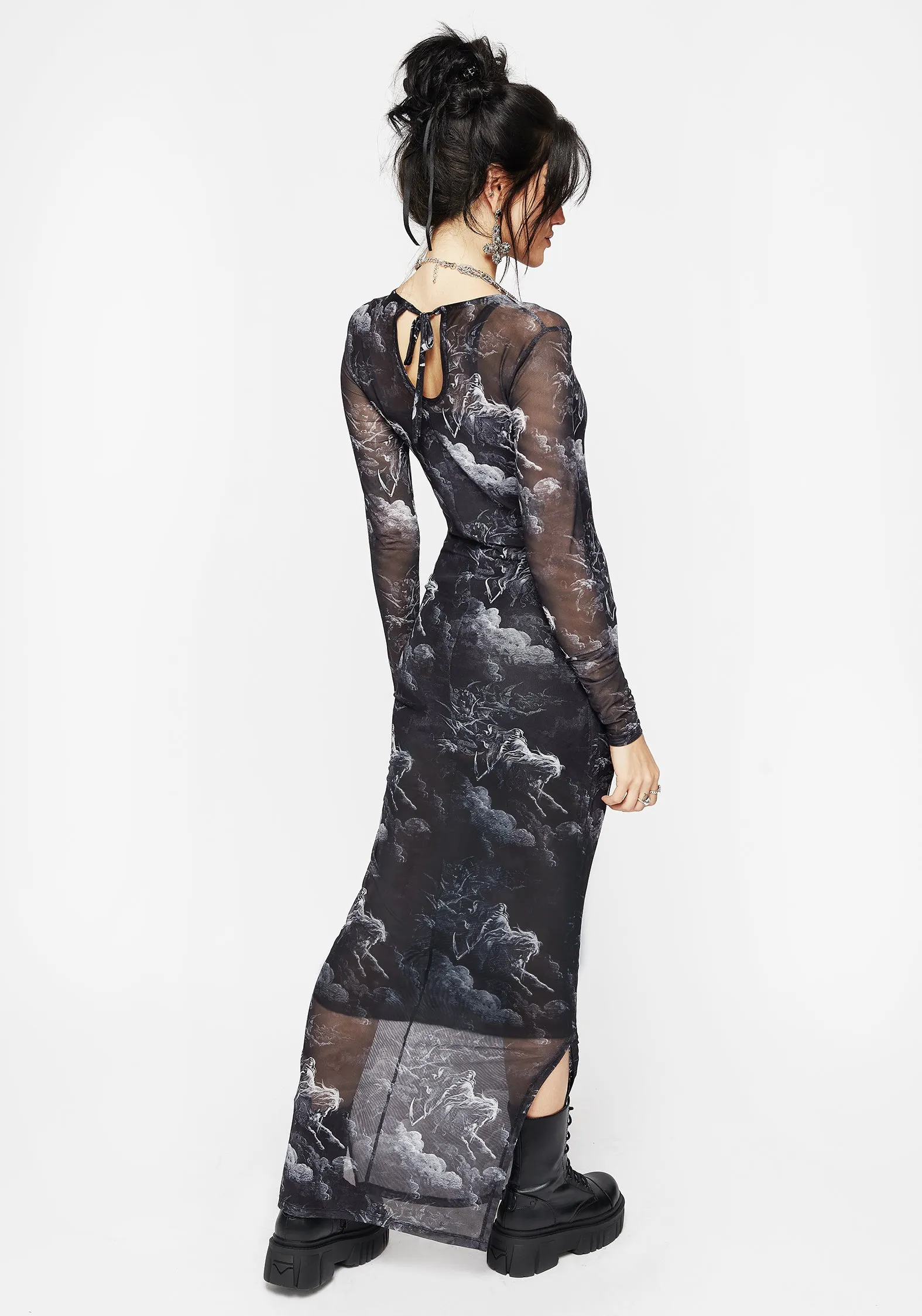 Glam Touch Simple Mood Revelation Bodycon Ruched Midaxi Dress