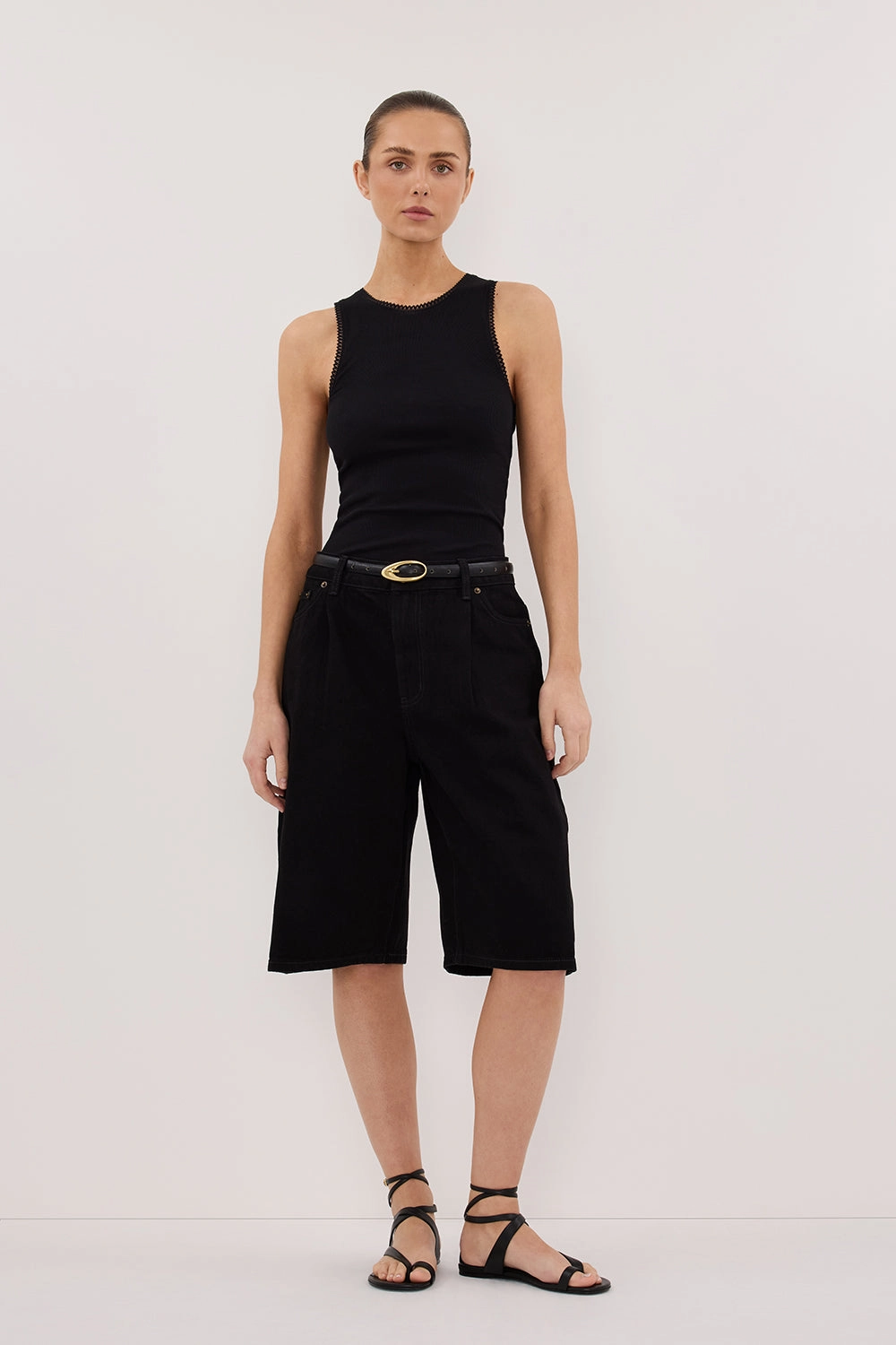 JACK JET BLACK DENIM BERMUDA SHORT Core Fit Breathable Material