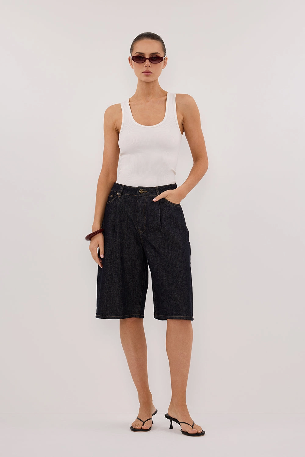 Running Shorts JACK RAW INDIGO DENIM BERMUDA SHORT