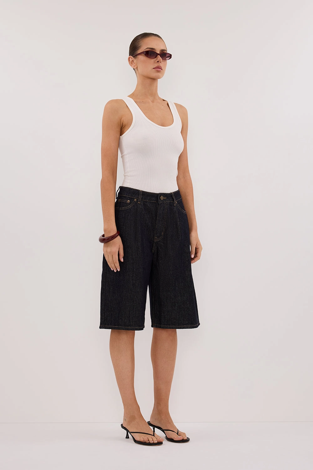JACK RAW INDIGO DENIM BERMUDA SHORT Free Size Adjuster