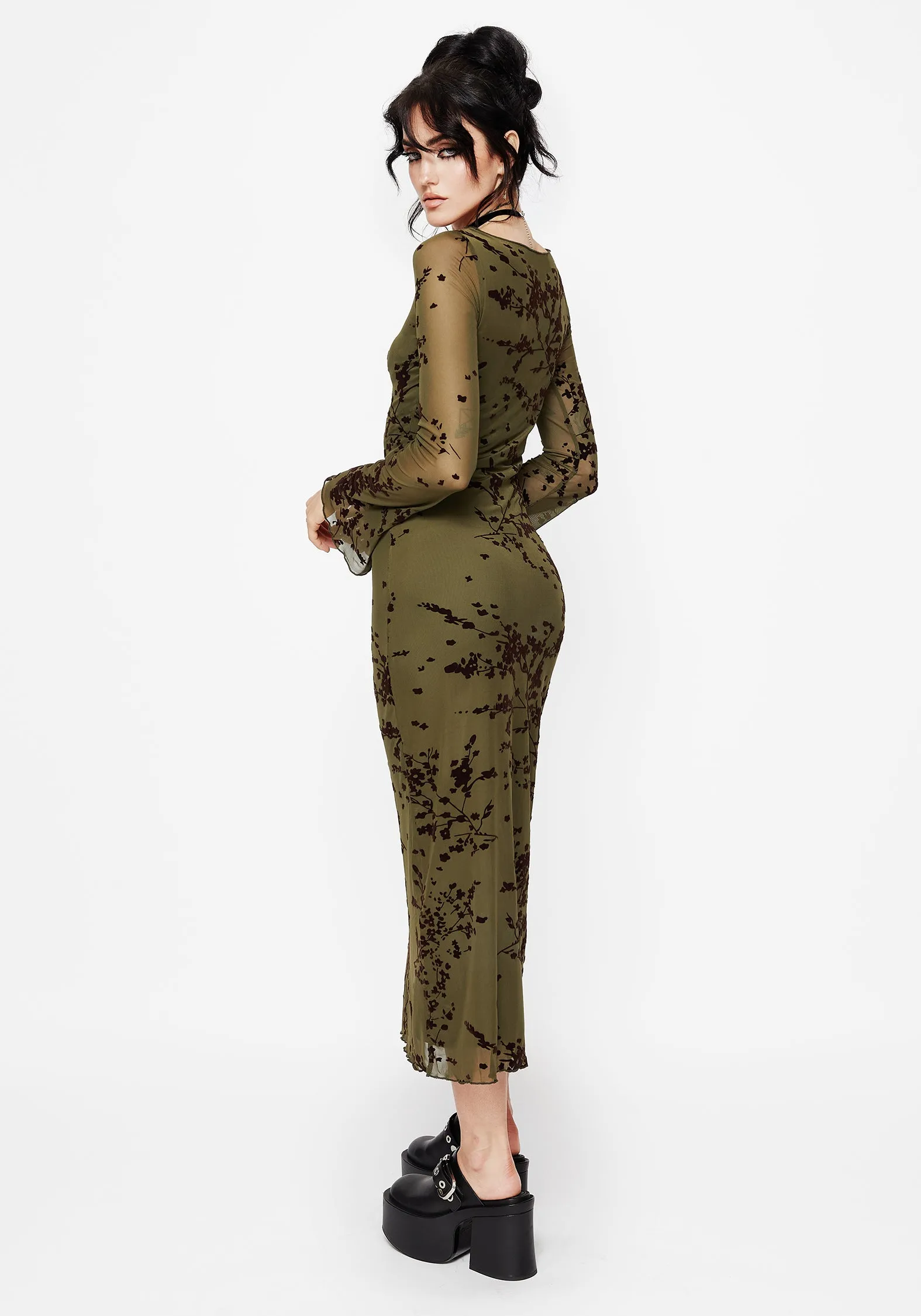 Everyday Movement Jael Flocked Devor?? Midi Dress