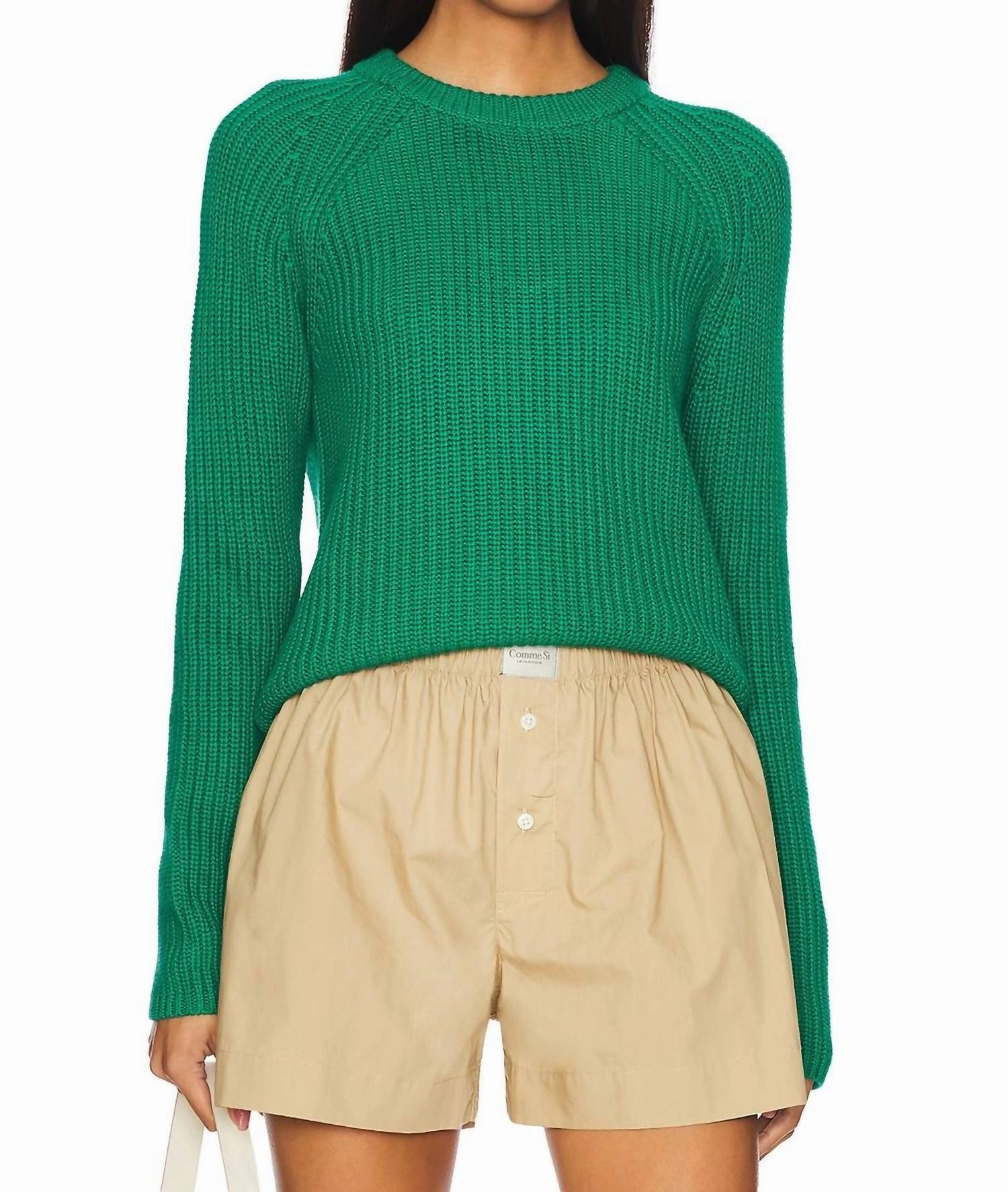 Jane Pullover In Jewel Green Soft Knitwear