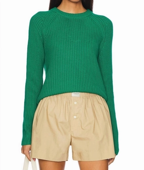Jane Pullover In Jewel Green Soft Knitwear