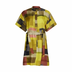 Jaune Kaki Wanda Dress Birthday-Celebration