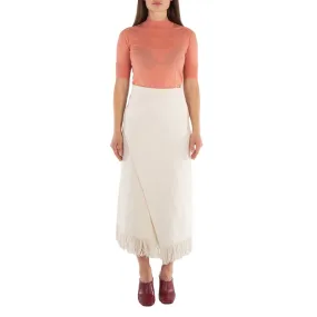 Chilly Weather Knit Zero Waste Manufacturing Jil Sander Ladies Papaya Cashmere And Wool Jumper, Brand Size 34 (US Size 2)