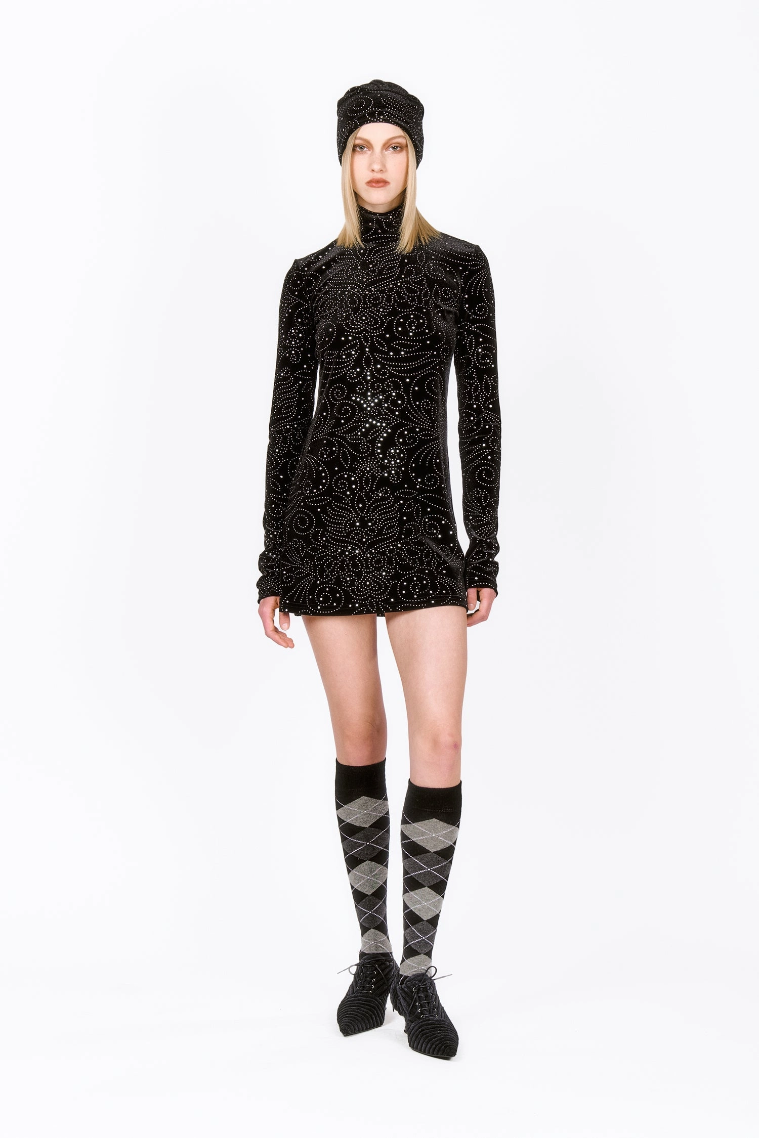 Jubilee Velvet Turtleneck Dress Breezy Mood Flowy-Shape