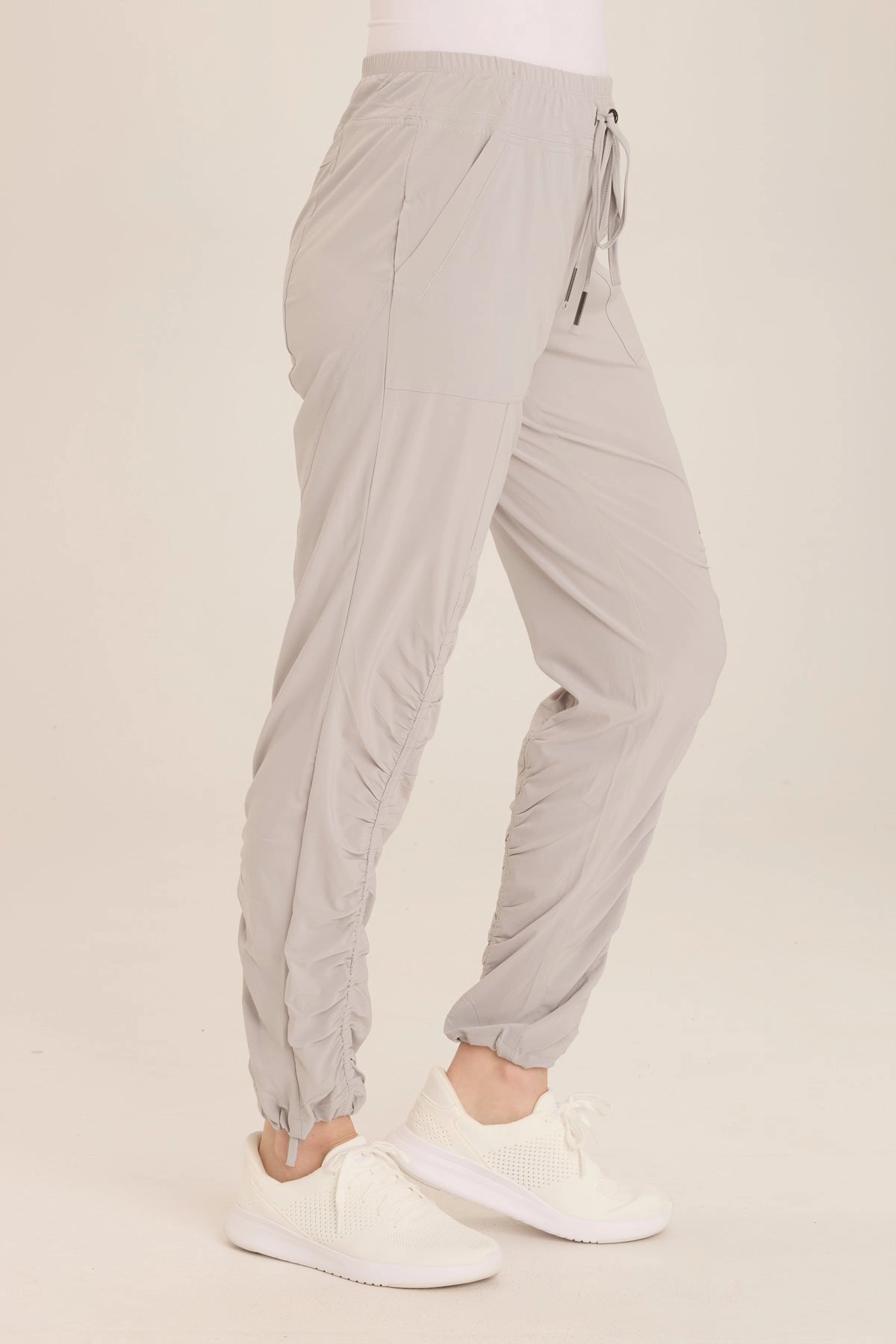 Jules Active Ruched Drawstring Stretch Pant Polyester fabric