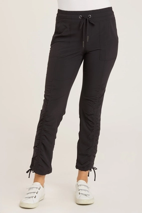 Casual Comfort Look Simple Cut Jules Active Ruched Drawstring Stretch Pant