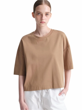 Versatile Fashion Anti Shrinkage Treatment Julia Cotton Jersey Short Sleeve T-Shirt