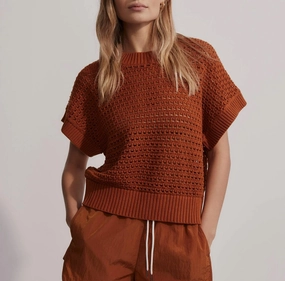 Durable Reinforced Elbows Julianna Knit In Deep Apricot