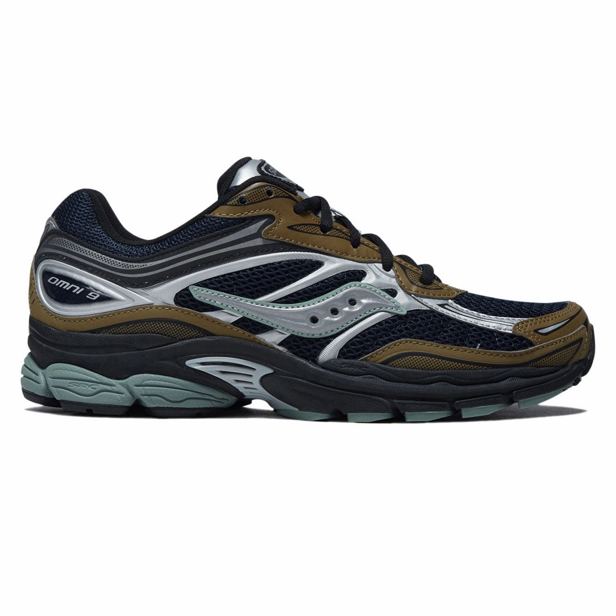 Layered Cushioning System Saucony Progrid Omni 9 Shoes - Brown/Navy
