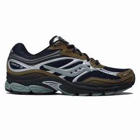 Layered Cushioning System Saucony Progrid Omni 9 Shoes - Brown/Navy