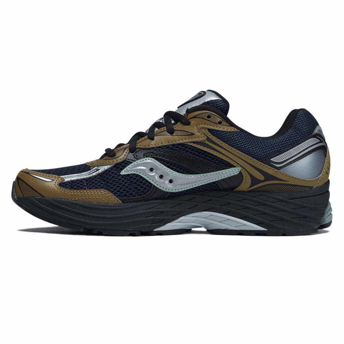 Quick Workout Zero Gravity Engineering Saucony Progrid Omni 9 Shoes - Brown/Navy