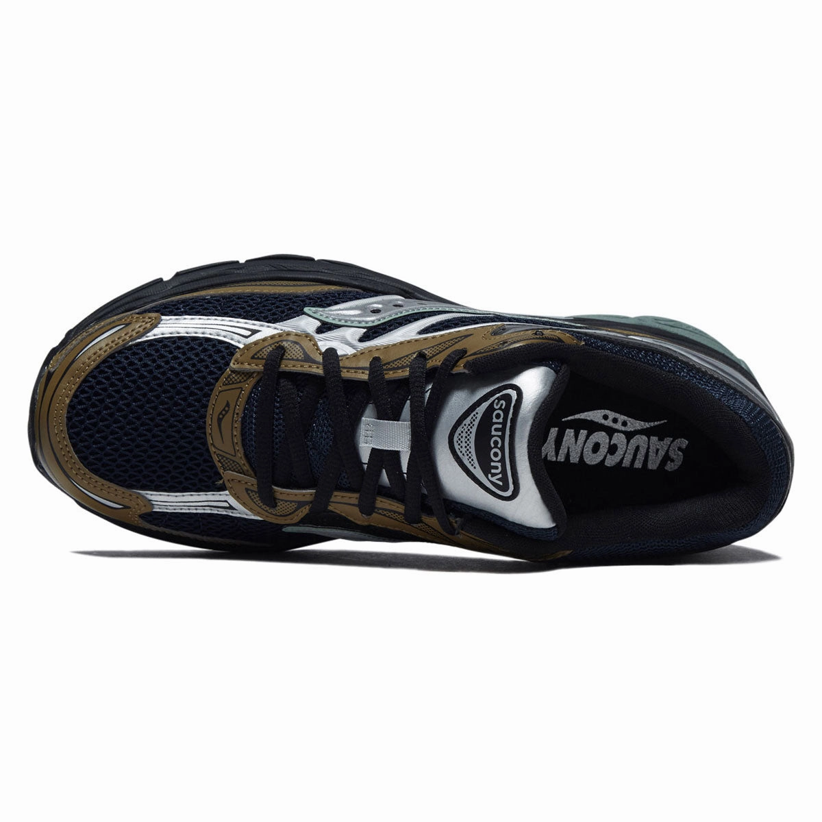 Comfortable Front Saucony Progrid Omni 9 Shoes - Brown/Navy