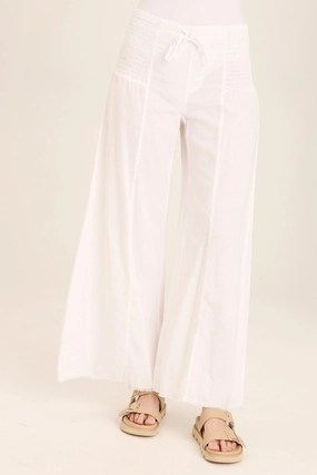 Kaj Wide Leg Cotton Linen Flare Pant NonChafingLegs