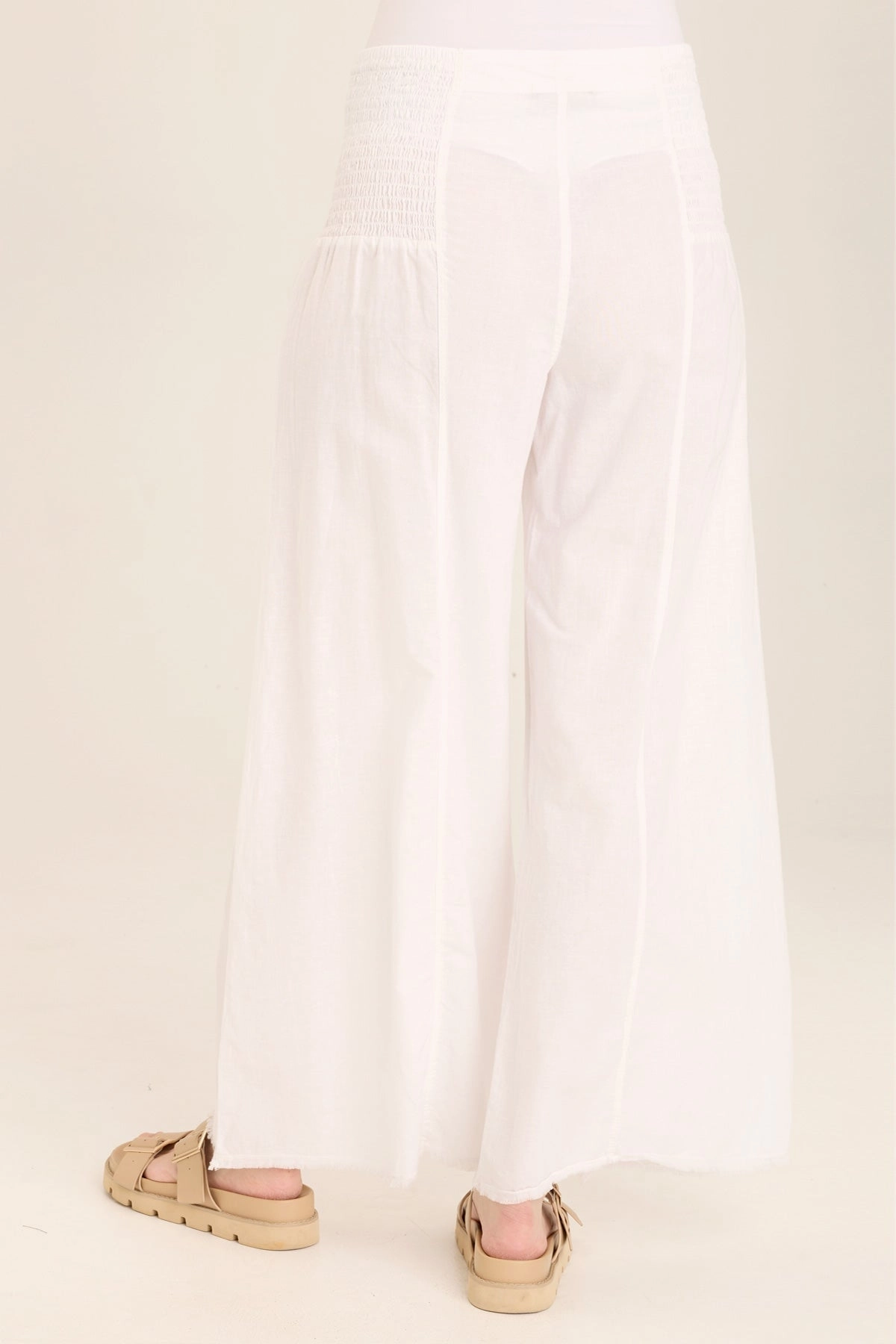 Breathable layers Kaj Wide Leg Cotton Linen Flare Pant
