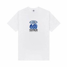 KBAR X UN:IK 'Floating On' Embroidered Tee - White Fit for Any Season Cozy Layer