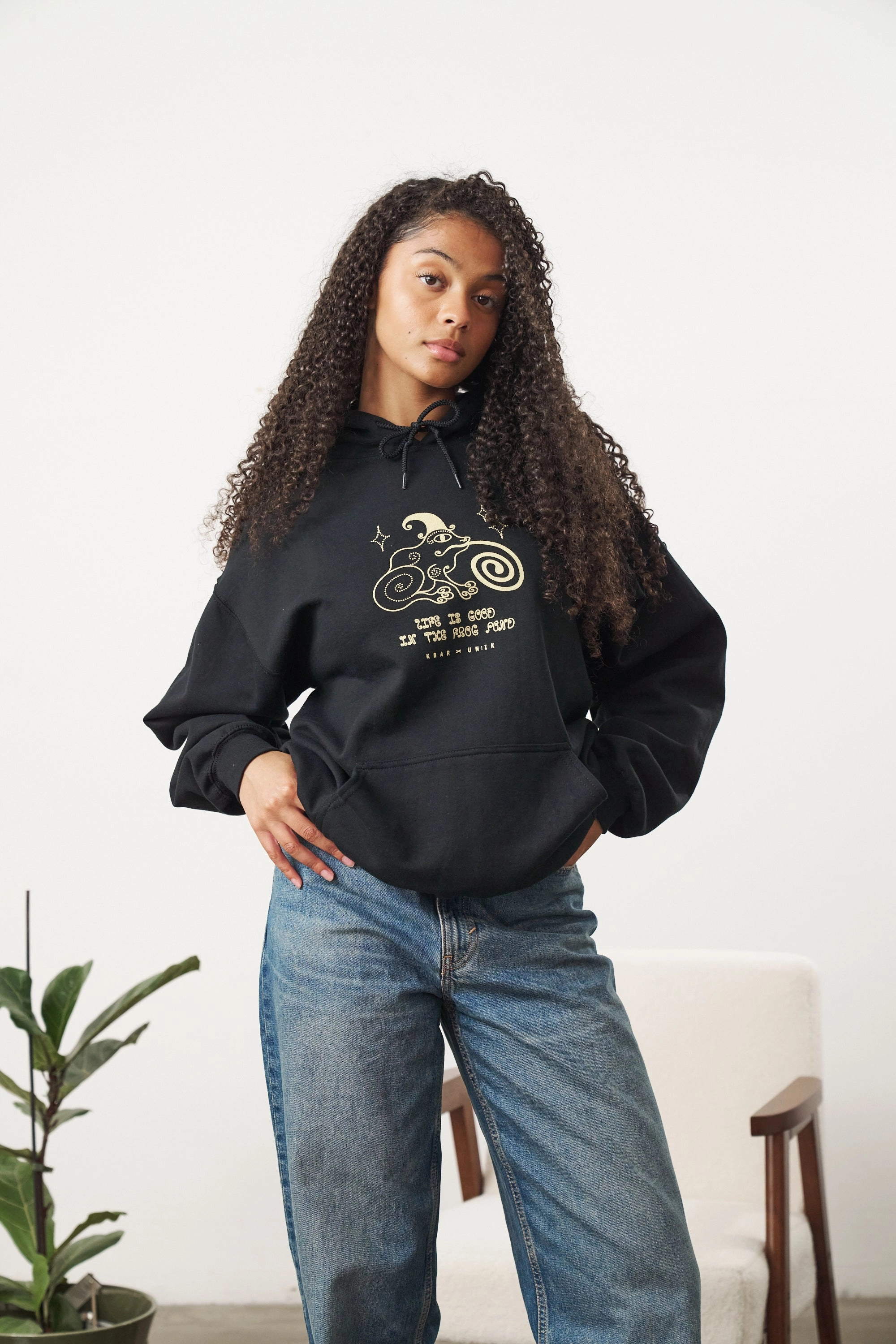 KBAR X UN:IK 'Frog Pond' Hoodie - Black Weekend Wear