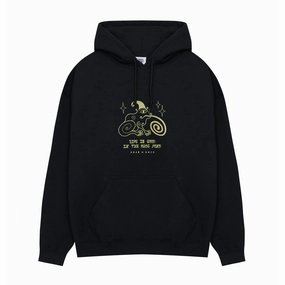 KBAR X UN:IK 'Frog Pond' Hoodie - Black Urban Fresh Tassel Details