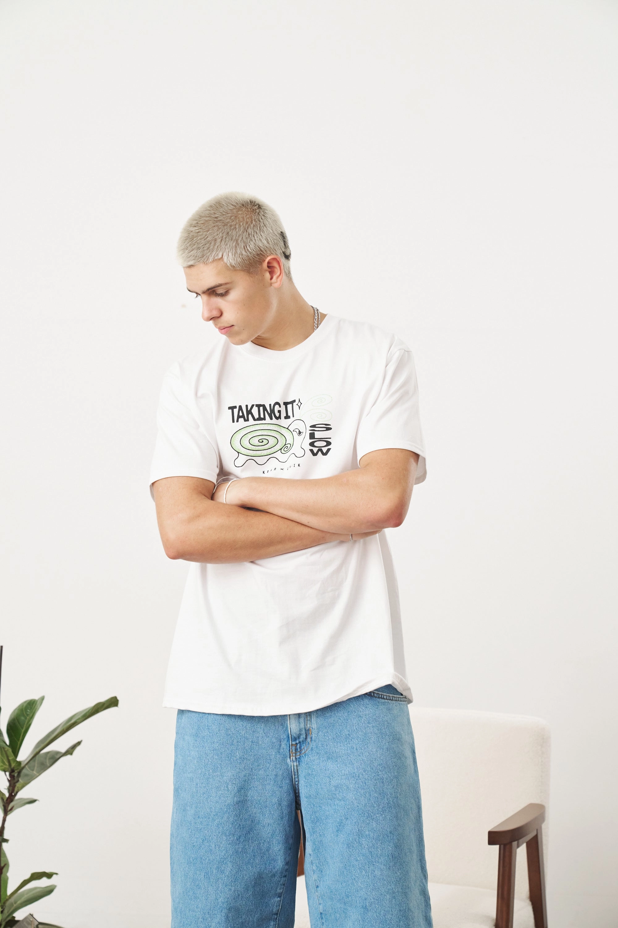 KBAR X UN:IK 'Taking It Slow' Tee - White Cool Style Effortless Style