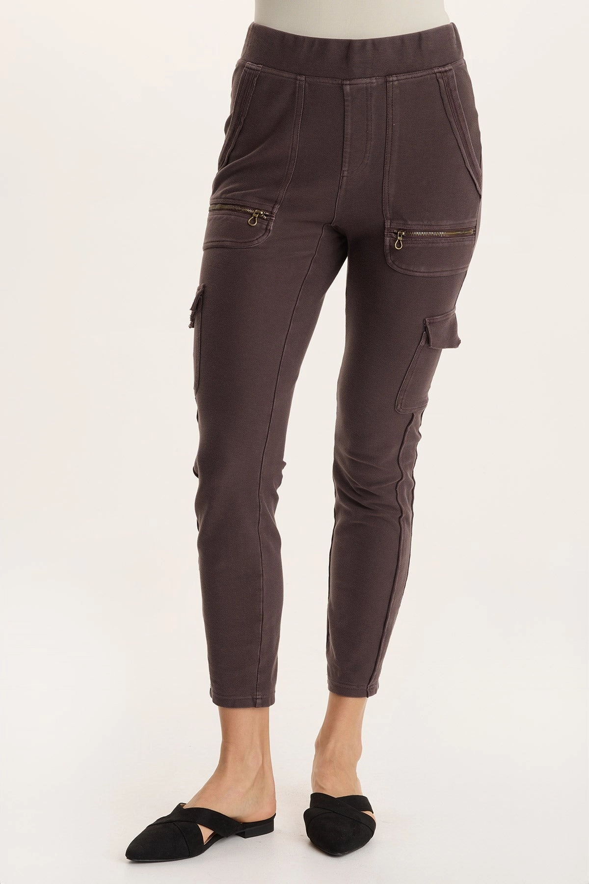 Keelie Twill Knit Elevated Pocket Legging Weekend Trip Minimalist Style