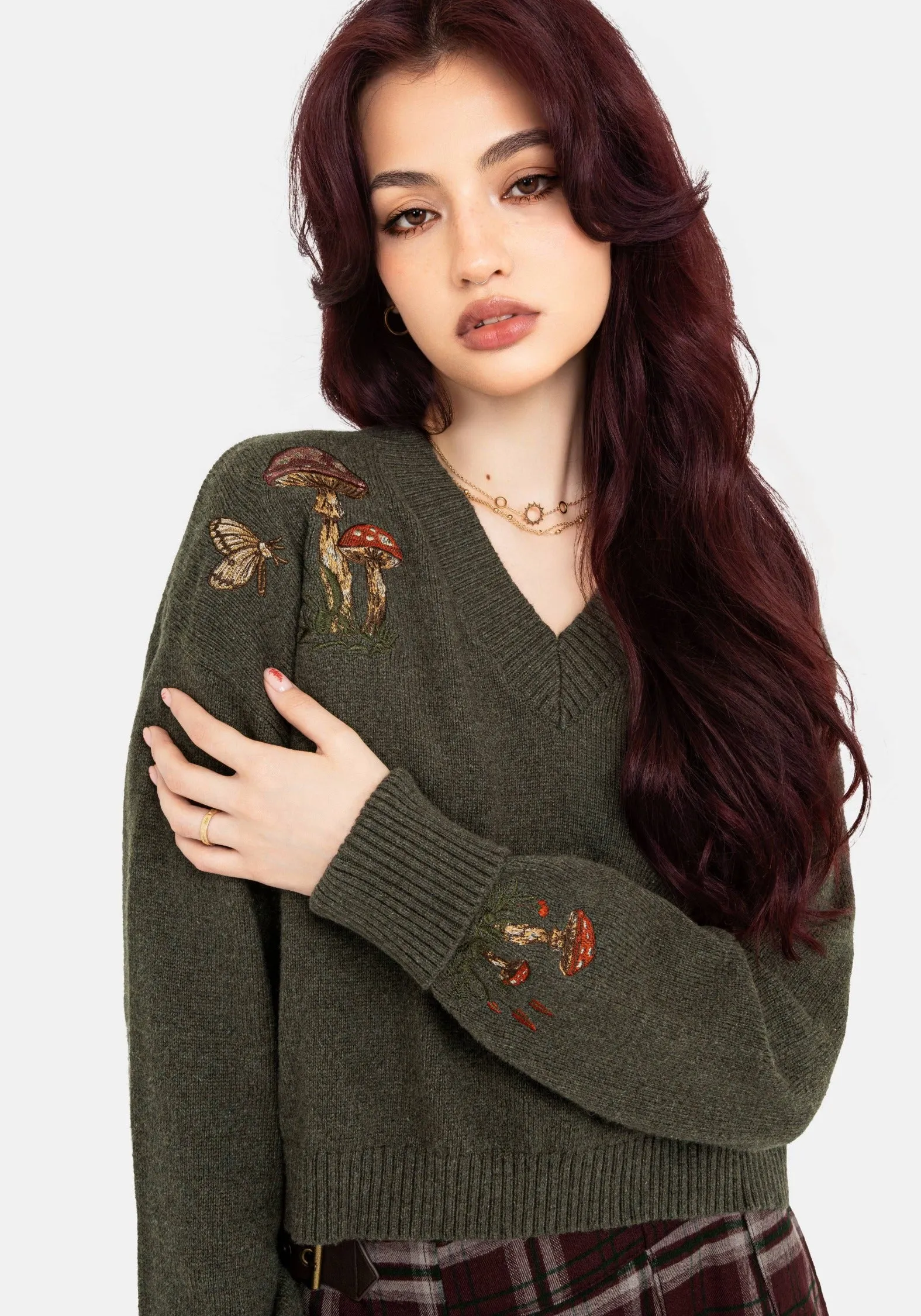 Mountain Keira Cotton Toadstool Embroidered Jumper