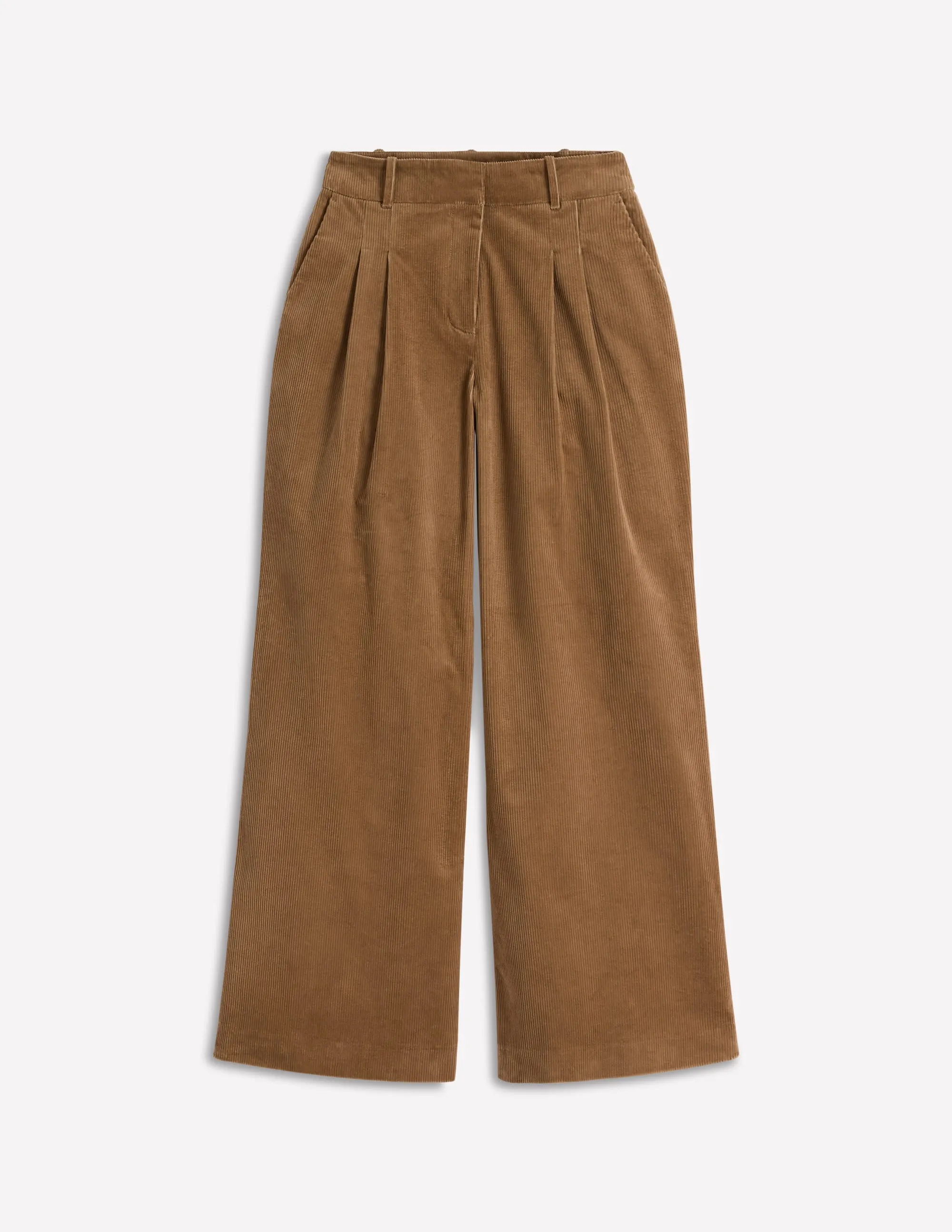 Kensington Cord Trousers-Latte High Rise Design Ultimate Comfort