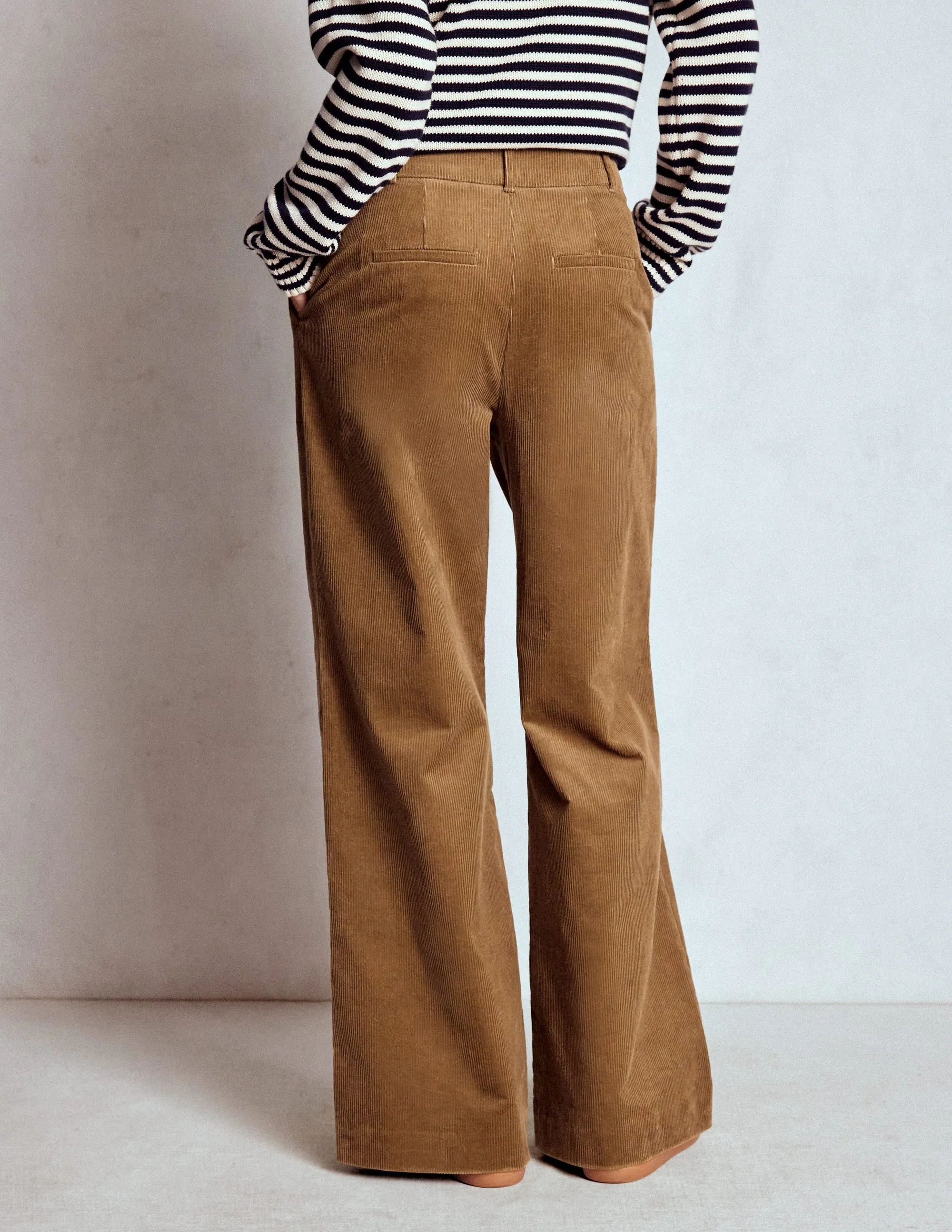 Kensington Cord Trousers-Latte Flex Wear Sport Comfort