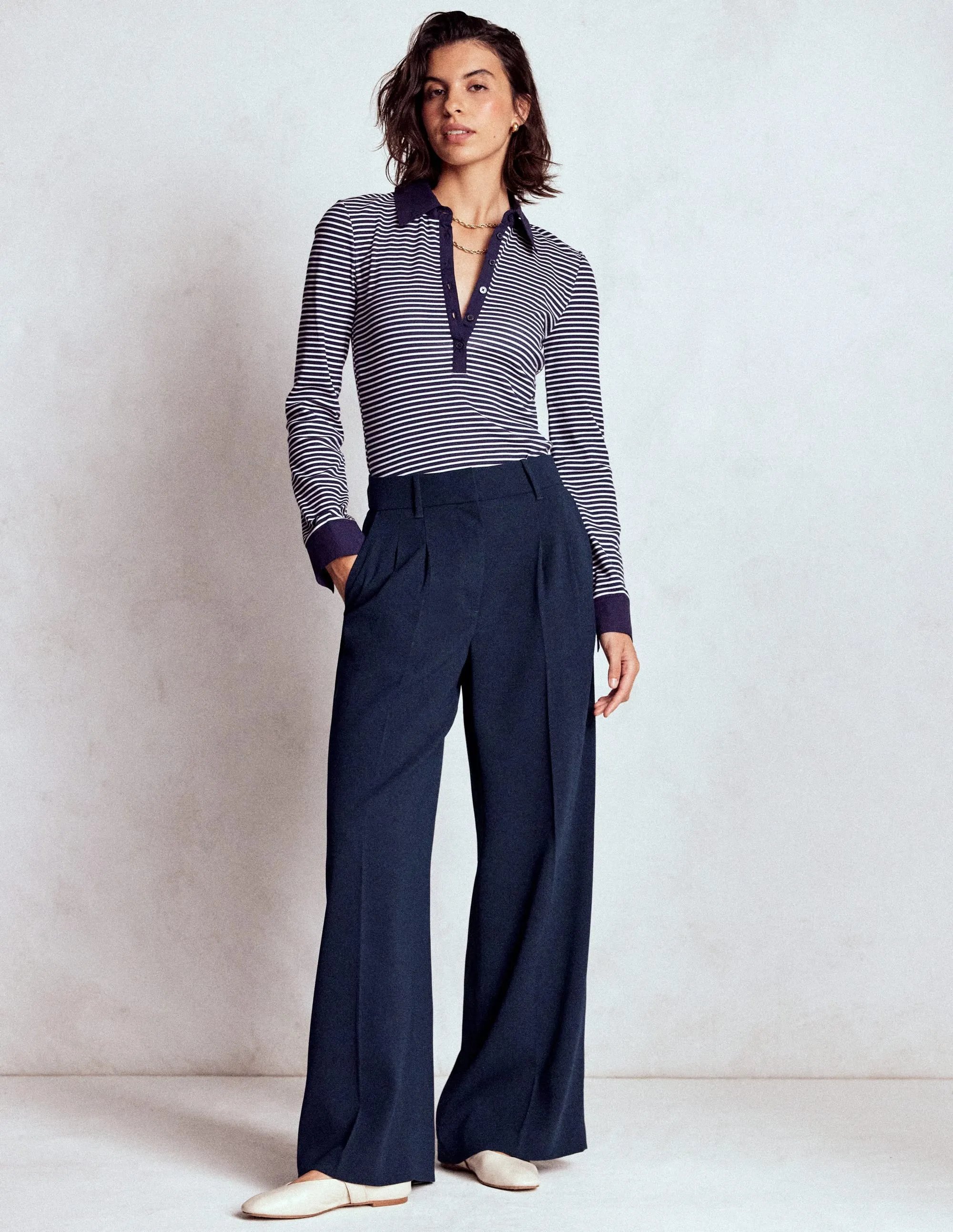 Everyday Ease Perfectly Fit Kensington Tailored Trousers-Navy