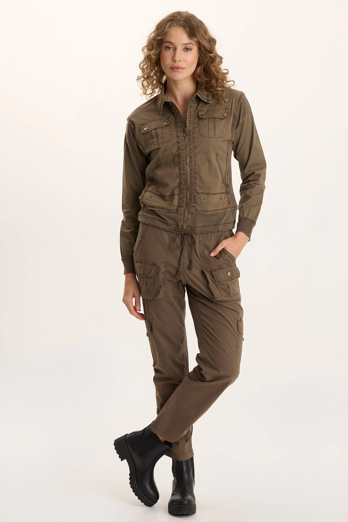 Refined fit Breathable activewear Keon Adjustable Cord Slim Leg Cargo Pant