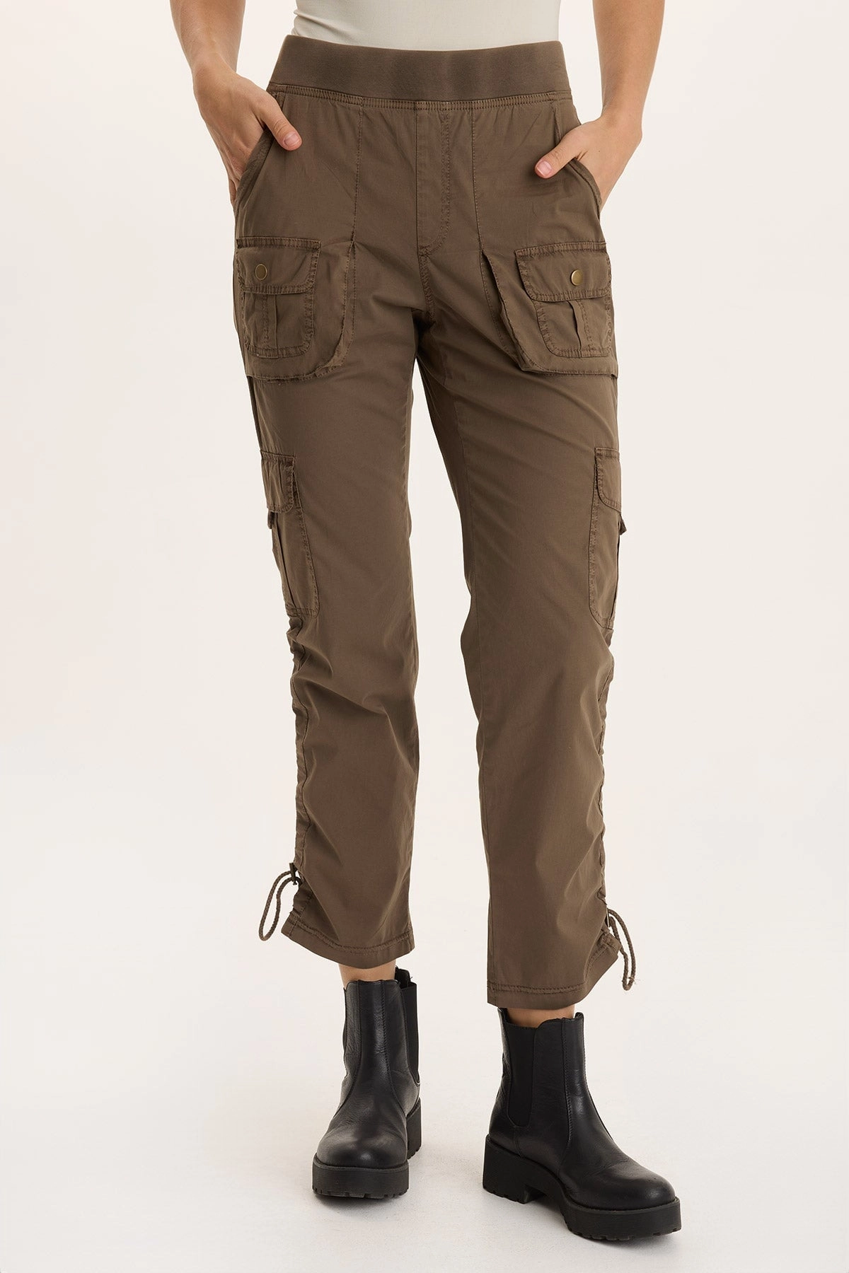 Modern Fit Slim Waist Keon Adjustable Cord Slim Leg Cargo Pant
