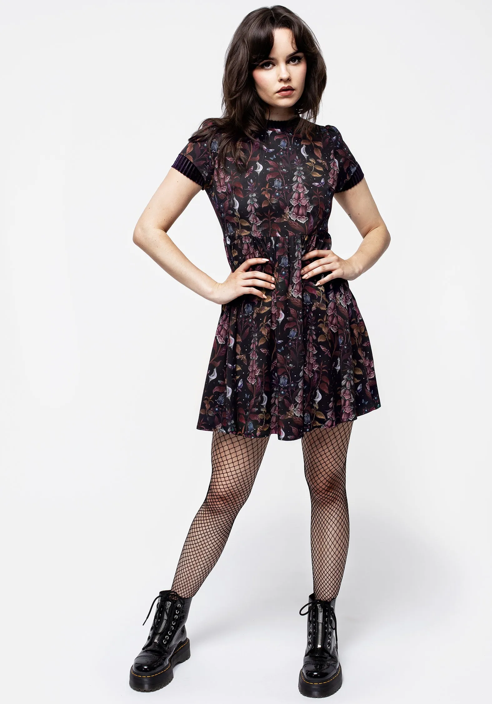 Classic Comfort Timeless Vibe Foxglove Mini Skater Dress