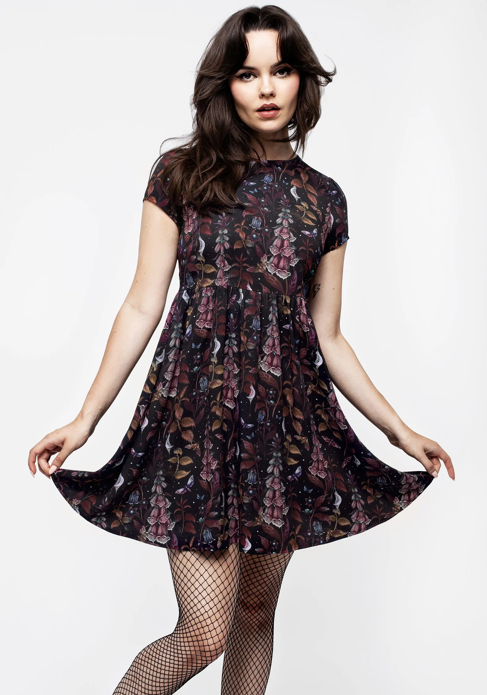 Foxglove Mini Skater Dress Functional Fit Polished Layer