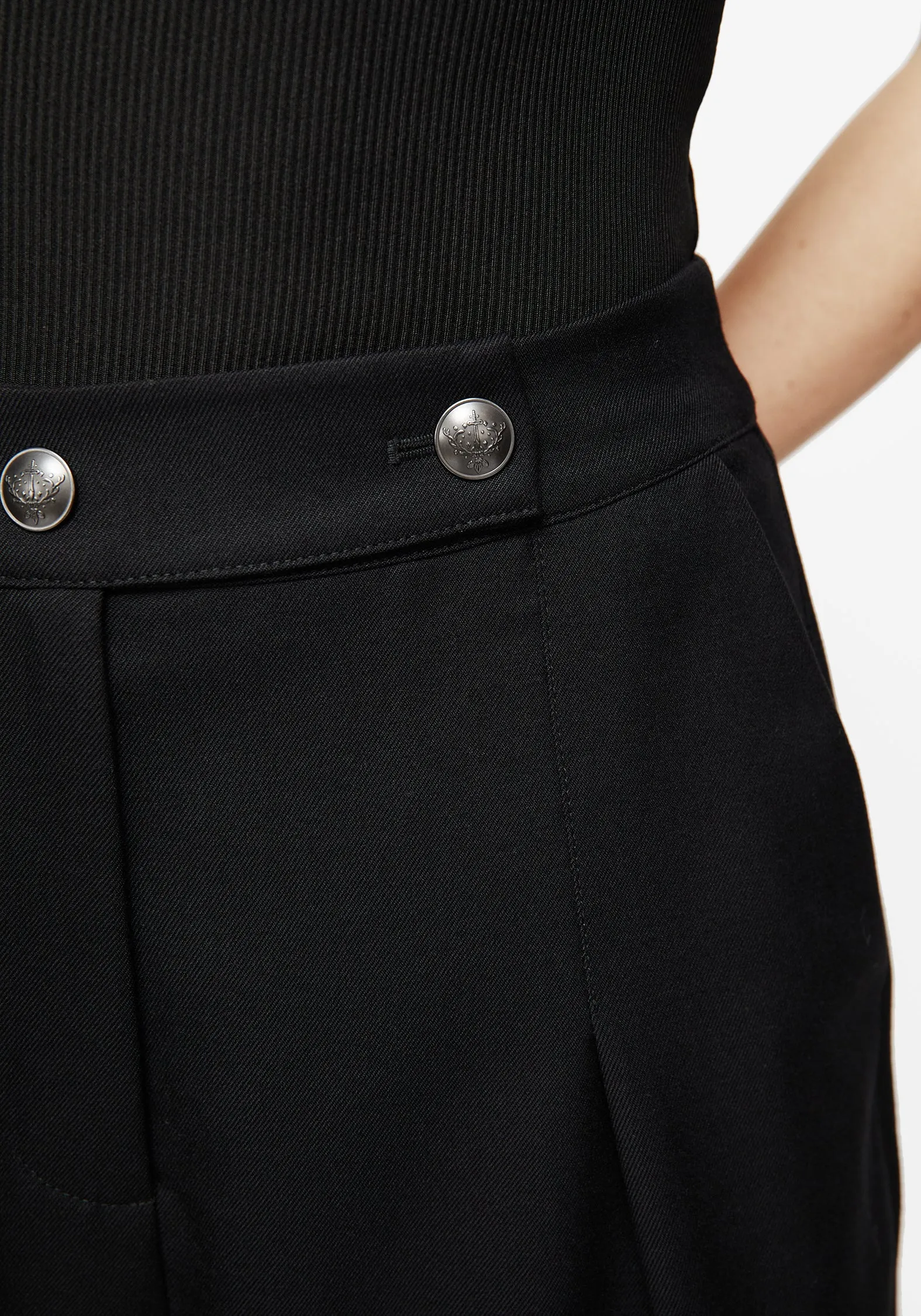 StaticResistantMaterial Kira Tailored Culotte Trousers