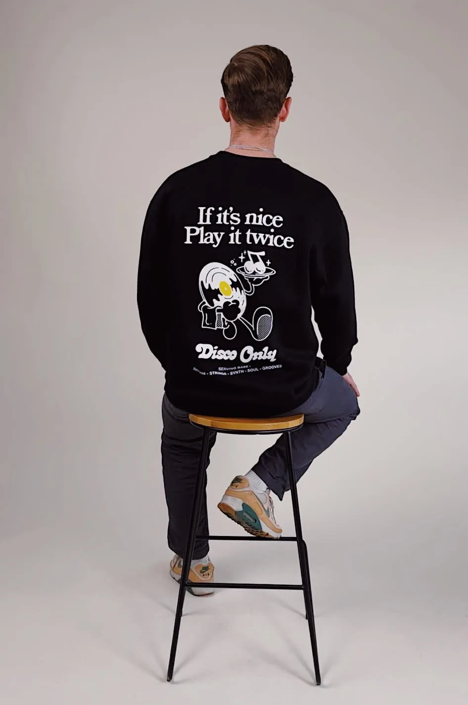 DISCO ONLY 'Play It Twice V2' Sweater - Black Winter-Ready Knit