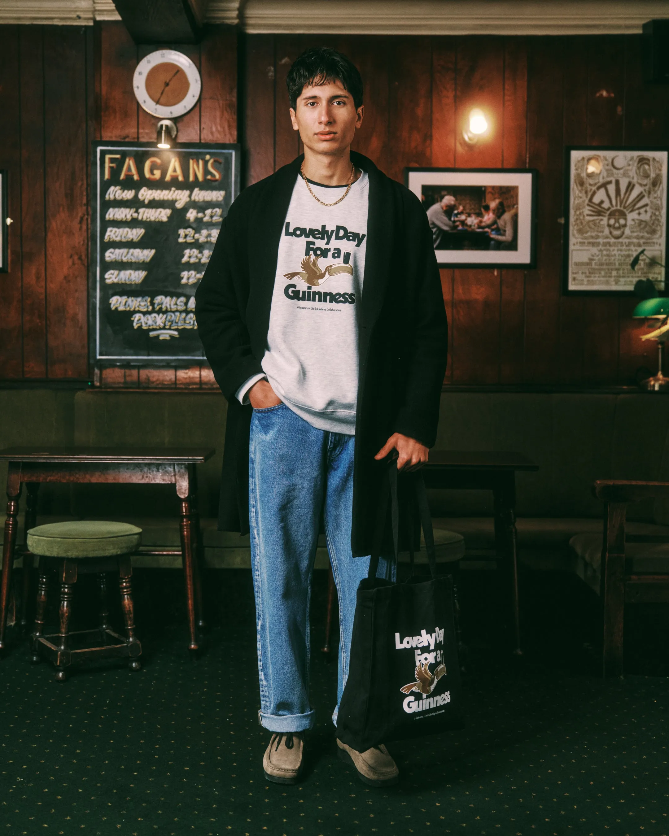 Guinness x UN:IK 'Lovely Day' Sweater - Ash Grey Chilly Ready Stylish Knit