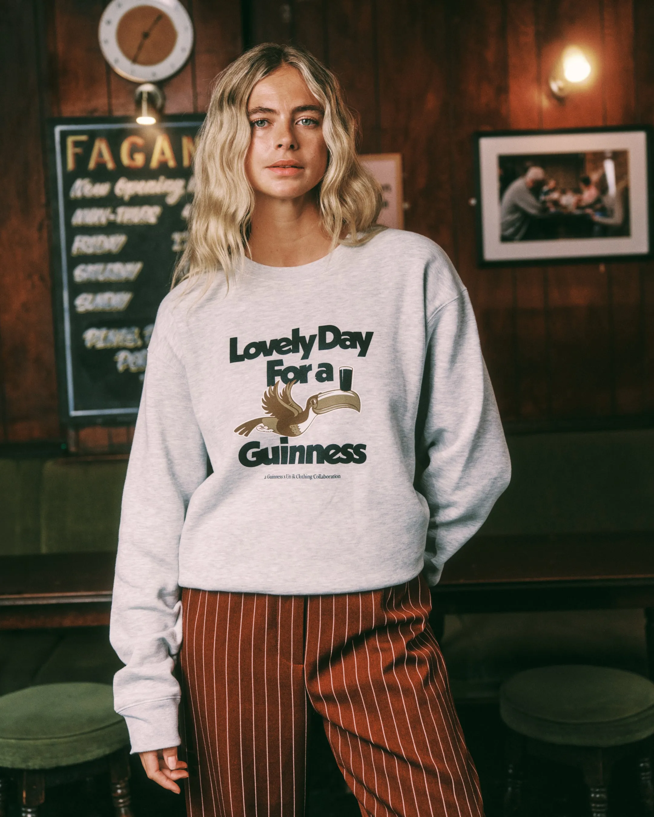 Cozy & Soft Guinness x UN:IK 'Lovely Day' Sweater - Ash Grey