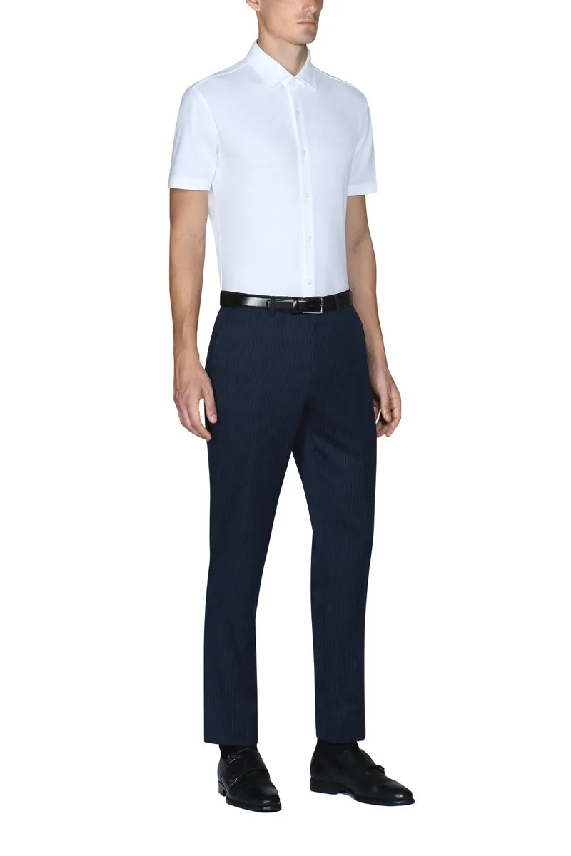 Knit Short Sleeve Smart Shirt | White WH001Z Iconic look