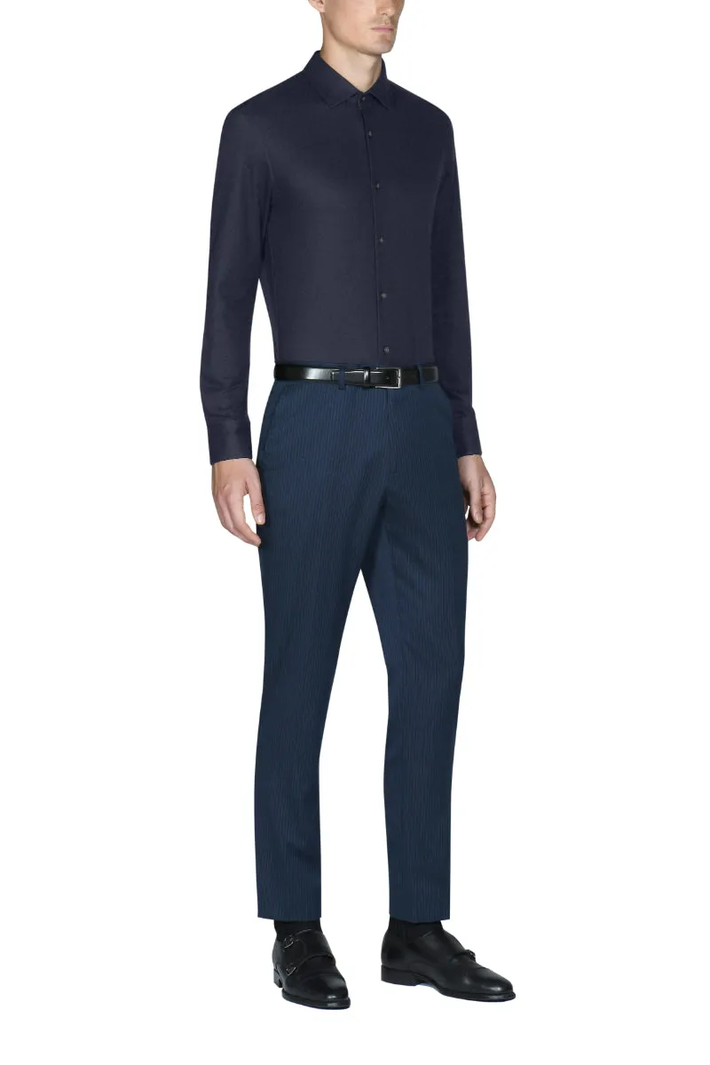 Knit Smart Shirt | Navy NNY096 Work From Home