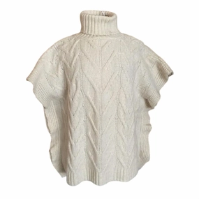 Waffle Knit Chilly Ready Cozy Cable Knit Sweater In Ivory