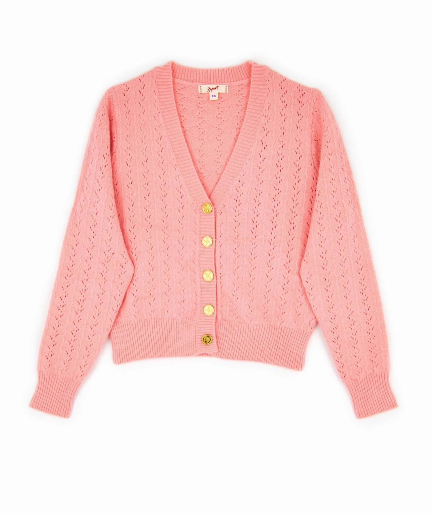 Lightweight Knit Winter Day Comfort Women's Katy Cardigan In Pink