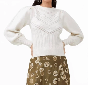 Stylish Knit Recycled Yarn Kitty Recycled Jumper In Oatmeal